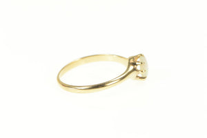 14K Oval Natural Opal Classic Cabochon Statement Ring Yellow Gold
