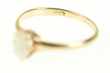 Load image into Gallery viewer, 14K Oval Natural Opal Classic Cabochon Statement Ring Yellow Gold