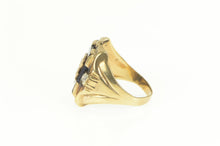 Load image into Gallery viewer, 10K 1930&#39;s G Monogram Black Onyx CZ Statement Ring Yellow Gold