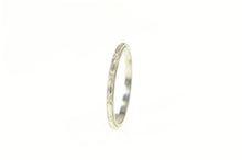 Load image into Gallery viewer, 14K Art Deco Patterned 1.8mm Wedding Band Ring White Gold