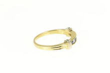 Load image into Gallery viewer, 14K Sapphire Diamond Classic Stackable Wedding Ring Yellow Gold