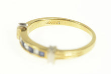 Load image into Gallery viewer, 14K Sapphire Diamond Classic Stackable Wedding Ring Yellow Gold