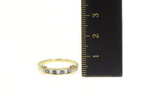 Load image into Gallery viewer, 14K Sapphire Diamond Classic Stackable Wedding Ring Yellow Gold