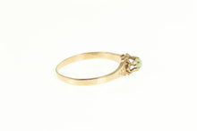 Load image into Gallery viewer, 14K Victorian Round Natural Opal Scroll Engraved Ring Yellow Gold