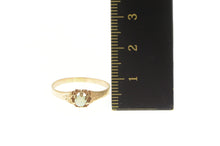 Load image into Gallery viewer, 14K Victorian Round Natural Opal Scroll Engraved Ring Yellow Gold