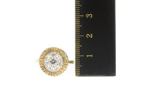 Load image into Gallery viewer, 10K Round White Sapphire Retro Cluster Cocktail Ring Yellow Gold