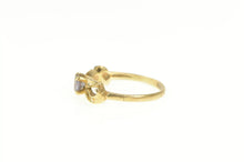 Load image into Gallery viewer, 10K Amethyst Bow Ribbon Promise Forget Me Not Ring Yellow Gold
