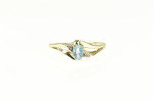 Load image into Gallery viewer, 10K Oval Blue Topaz Diamond Accent Statement Ring Yellow Gold