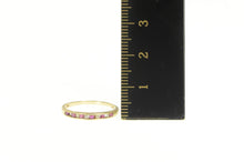 Load image into Gallery viewer, 14K Ruby Diamond Classic Wedding Band Ring Yellow Gold