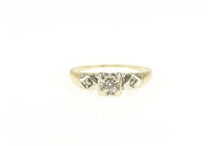 Load image into Gallery viewer, 14K 1950&#39;s Classic Diamond Three Stone Engagement Ring Yellow Gold