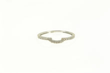 Load image into Gallery viewer, 10K Curved Contour Diamond Wedding Band Ring White Gold