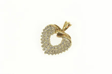 Load image into Gallery viewer, 10K 0.22 Ctw Pave Diamond Encrusted Heart Love Pendant Yellow Gold