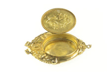 Load image into Gallery viewer, Gold Filled Victorian Blue Enamel Seed Pearl Floral Locket Pendant