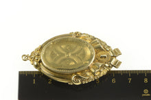 Load image into Gallery viewer, Gold Filled Victorian Blue Enamel Seed Pearl Floral Locket Pendant