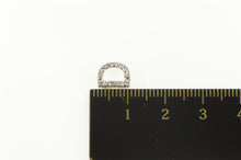 Load image into Gallery viewer, 10K Diamond D Letter Name Initial Monogram Pendant White Gold