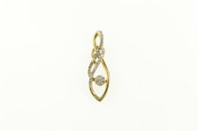 Load image into Gallery viewer, 10K Diamond Twist Loop Journey Statement Pendant Yellow Gold