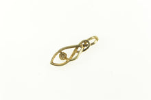 Load image into Gallery viewer, 10K Diamond Twist Loop Journey Statement Pendant Yellow Gold