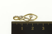 Load image into Gallery viewer, 10K Diamond Twist Loop Journey Statement Pendant Yellow Gold