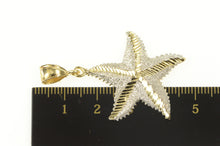 Load image into Gallery viewer, 14K 3D Diamond Cut Two Tone Star Fish Sea Pendant Yellow Gold
