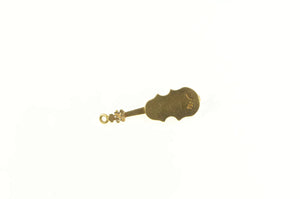 18K 3D Violin Viola Cello Bass String Instrument Charm/Pendant Yellow Gold