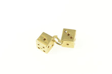 Load image into Gallery viewer, 14K 3D Dice Die Gambling Lucky Good Luck Charm/Pendant Yellow Gold