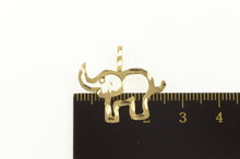 Load image into Gallery viewer, 14K Diamond Cut Elephant African Animal Pendant Yellow Gold