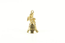 Load image into Gallery viewer, 14K 3D Articulated Bell Cherub Guardian Angel Charm/Pendant Yellow Gold