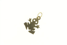 Load image into Gallery viewer, 14K Stylized Frog Cut Out Toad Animal Charm/Pendant Yellow Gold