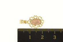 Load image into Gallery viewer, 14K Two Tone Virgin Mother Mary Christian Pendant Yellow Gold