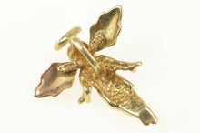 Load image into Gallery viewer, 10K Black Hills Leaf Winged Cherub Guardian Angel Charm/Pendant Yellow Gold