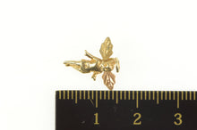 Load image into Gallery viewer, 10K Black Hills Leaf Winged Cherub Guardian Angel Charm/Pendant Yellow Gold