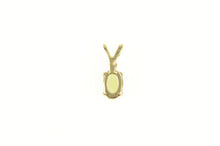 Load image into Gallery viewer, 14K Oval Peridot Diamond Accent Classic Pendant Yellow Gold