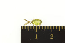 Load image into Gallery viewer, 14K Oval Peridot Diamond Accent Classic Pendant Yellow Gold