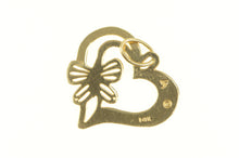 Load image into Gallery viewer, 14K Butterfly Heart Cut Out Love Symbol Charm/Pendant Yellow Gold