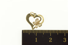 Load image into Gallery viewer, 14K Butterfly Heart Cut Out Love Symbol Charm/Pendant Yellow Gold