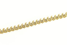 Load image into Gallery viewer, 14K 0.76 Ctw Classic Diamond Wavy Link Tennis Bracelet 7.25&quot; Yellow Gold