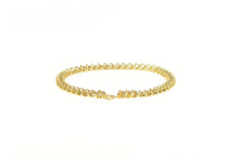 Load image into Gallery viewer, 14K 0.76 Ctw Classic Diamond Wavy Link Tennis Bracelet 7.25&quot; Yellow Gold
