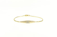 Load image into Gallery viewer, 14K Diamond Cluster Scalloped Cluster Chain Bracelet 7&quot; Yellow Gold
