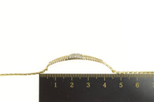 Load image into Gallery viewer, 14K Diamond Cluster Scalloped Cluster Chain Bracelet 7&quot; Yellow Gold