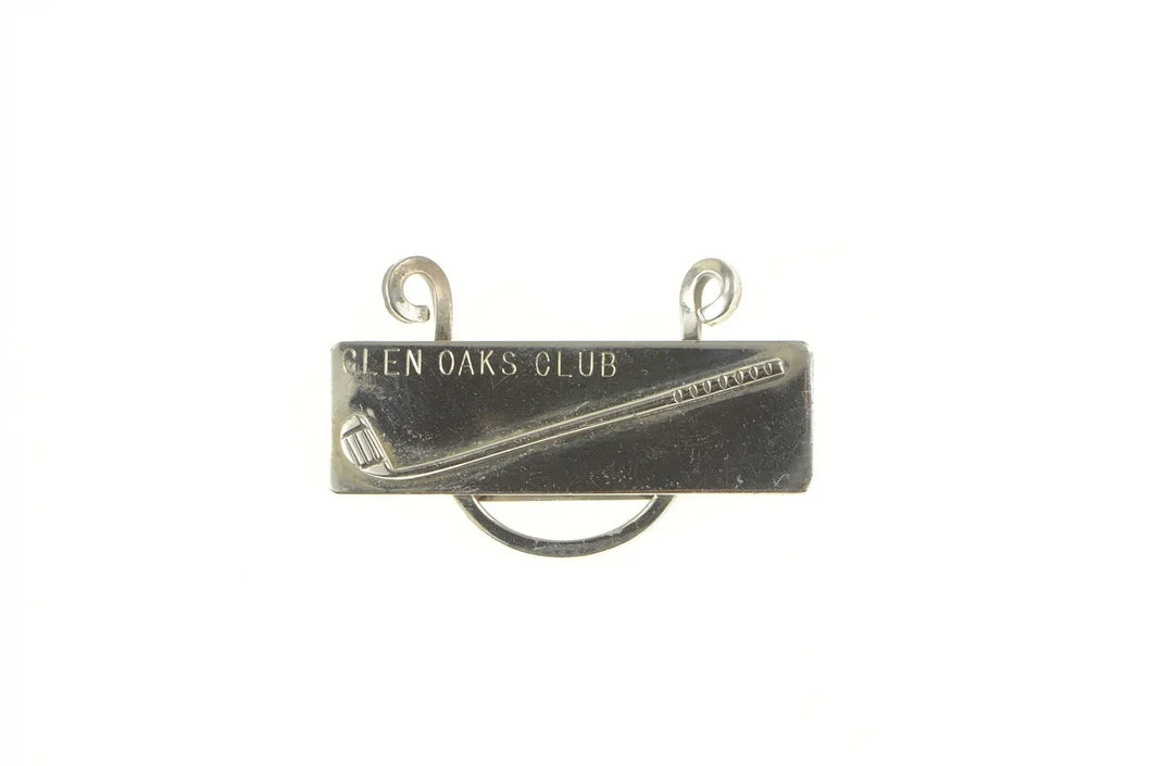 Sterling Silver Glen Oaks Club Golf Putter Bar Golfer Pin/Brooch