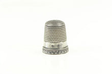 Load image into Gallery viewer, Sterling Silver Art Deco Dot Pattern Design Sewing Tool Thimble