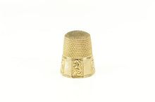 Load image into Gallery viewer, 14K Victorian Engraved Scroll Design Thimble Yellow Gold