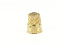 Load image into Gallery viewer, 14K Victorian Engraved Scroll Design Thimble Yellow Gold