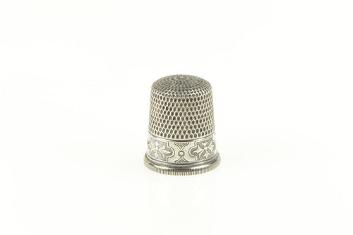 Sterling Silver Ornate Art Deco Sewing Tool Thimble