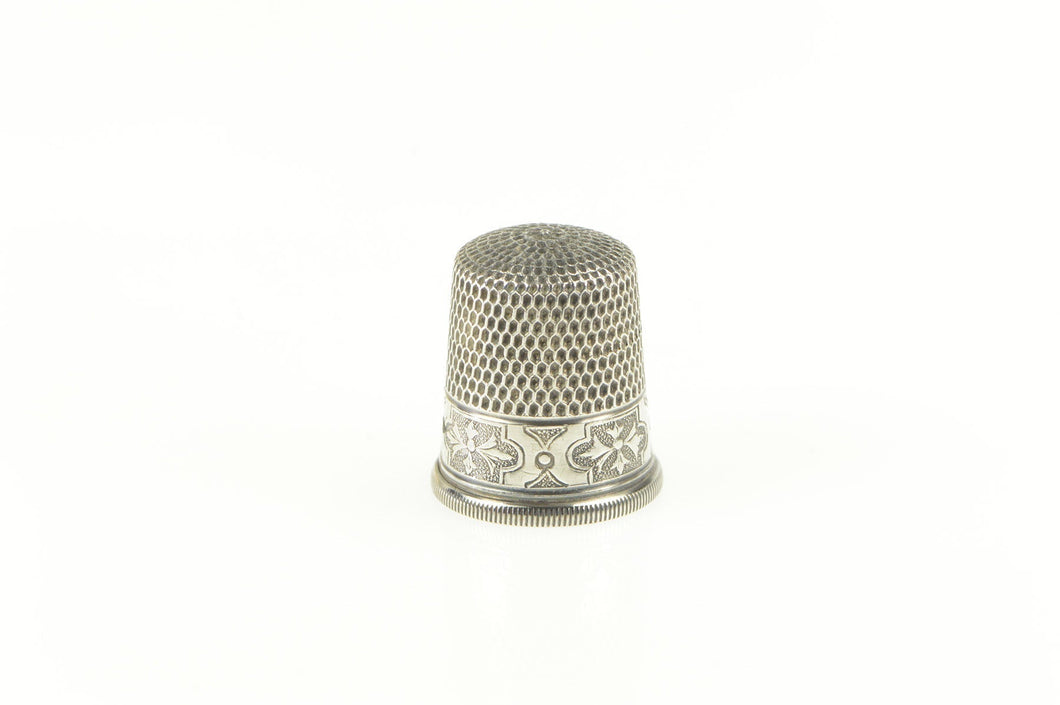 Sterling Silver Ornate Art Deco Sewing Tool Thimble