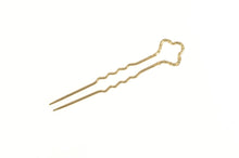 Load image into Gallery viewer, 10K Victorian Ornate Scalloped Design Hair Pin/Brooch Yellow Gold