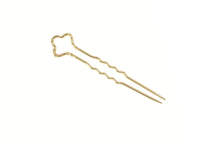 Load image into Gallery viewer, 10K Victorian Ornate Scalloped Design Hair Pin/Brooch Yellow Gold