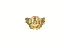 Load image into Gallery viewer, 14K St Raphael Cherub Protection Guardian Angel Pin/Brooch Yellow Gold