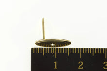 Load image into Gallery viewer, 14K Retro Diamond Inset Oval Grooved Lapel Pin/Brooch Yellow Gold