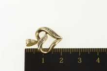 Load image into Gallery viewer, 10K 0.15 Ctw Classic Curvy Wavy Heart Love Pendant Yellow Gold